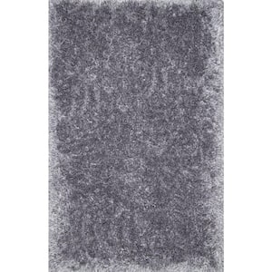 Kristan Solid Shag Gray 5 ft. x 8 ft. Area Rug
