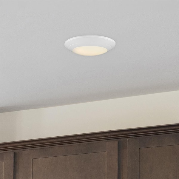 6 in. Integrated LED White Round Recessed Light Trim 760 Lumens 2700K