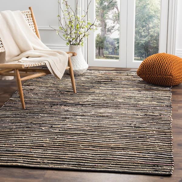 Rag Rug Black/Multi Doormat 2 ft. x 3 ft. Striped Gradient Area Rug