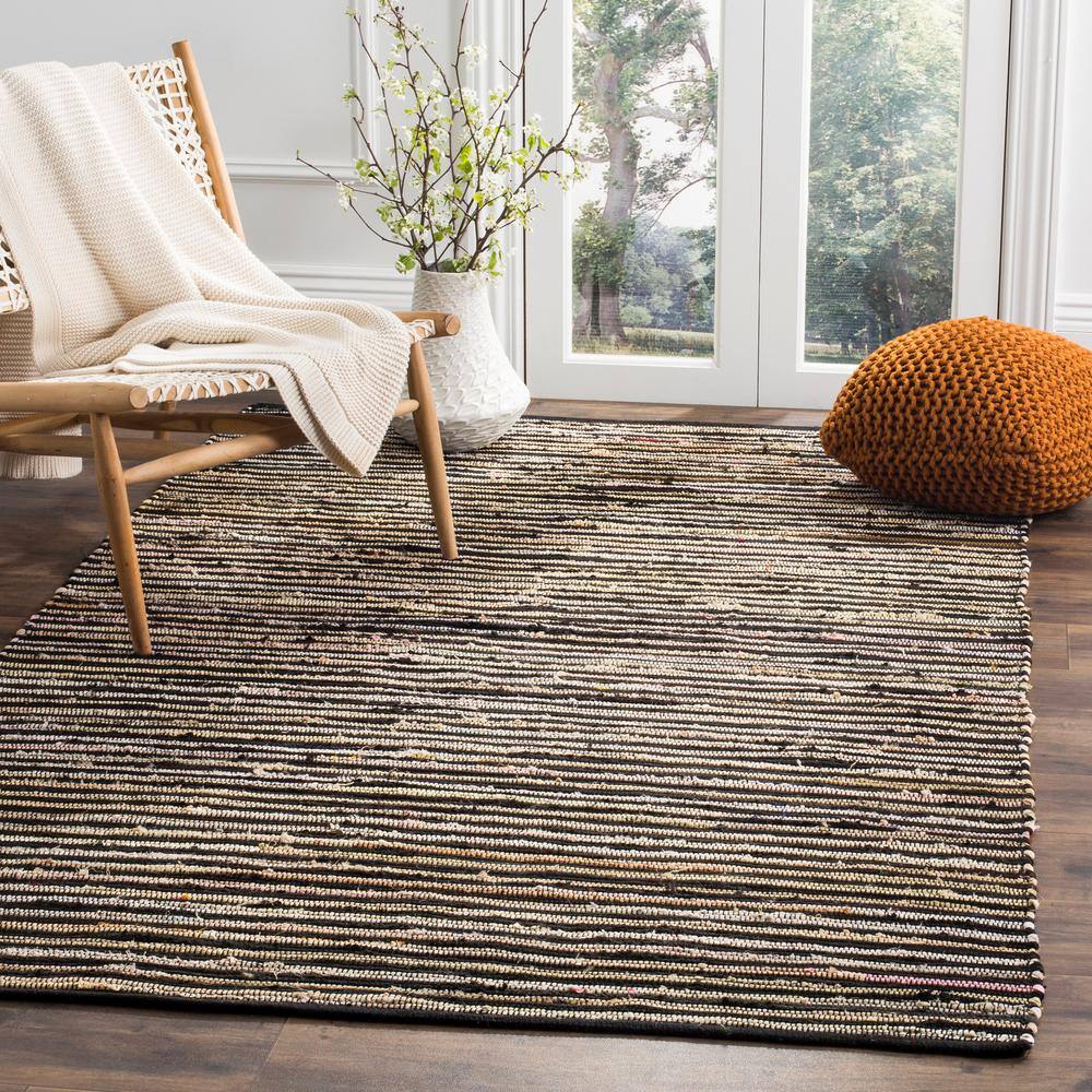 Sunbeam Stripes Hand-Woven Wool Area Rug, 4' x 6', Yellow/Multi