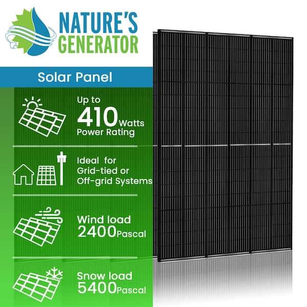 410-Watt Monocrystalline Solar Panels (4-Pack)
