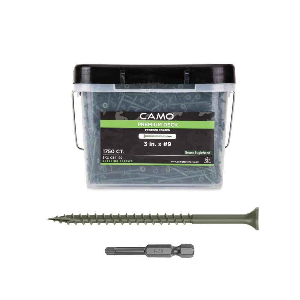 3 in. #9 Green Star Drive Exterior Bugle Head Wood Deck Screws (1750-Count) price history on PriceWatchPro