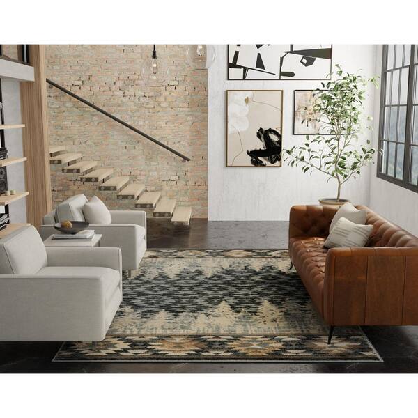 Clare Slate Blue 2 ft. x 8 ft. Runner Rug