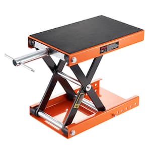 Motorcycle Scissor Lift 1100 LBS. Motorcycle Lift Jack 3.7 in. to 13.8 in. with Center Hoist Crank Stand for Motorcycle