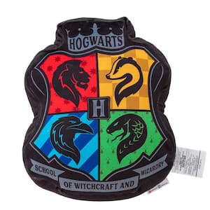 Harry Potter Hogwarts Crest Multi-Color Travel Cloud Throw Pillow