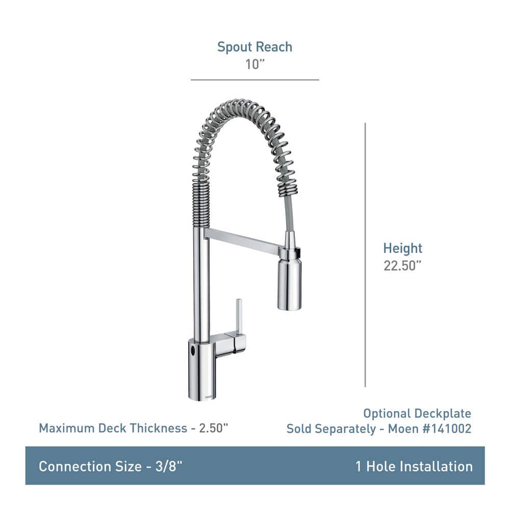 Stainless Steel Touchless Pull-Down Kitchen Faucet with Spray