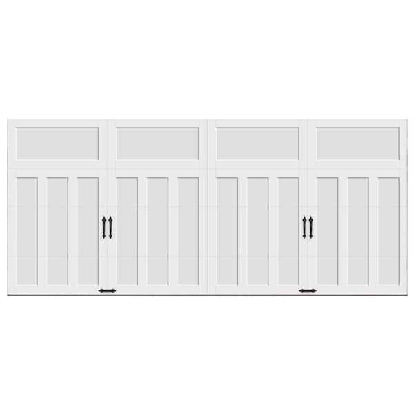 Clopay Coachman Linear Design 16 ft x 7 ft Insulated 18.4 R-Value  White Garage Door with Solid TOP11