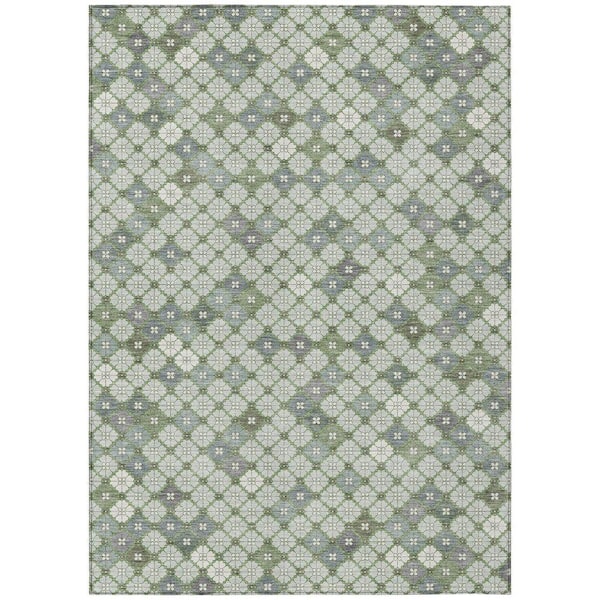 Chantille Machine Washable Indoor/Outdoor Abstract ACN1837 Mint 9 ft. x 12 ft. Accent Rug