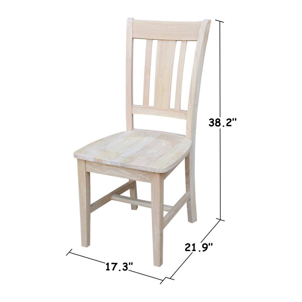Windsor White High Slat Solid Wood Side Chair Set