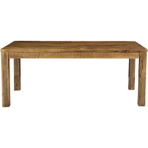 36 in. Rectangle Natural Wood Dining Table (Seats 6-8)