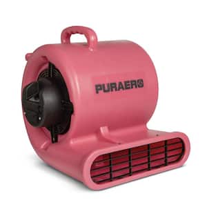 1/3 HP Air Mover Carpet Dryer Blower Floor Fan with 2550 CFM, GFCI Daisy Chain, Red