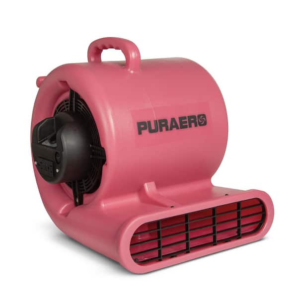 Ecor Pro 1/3 HP Air Mover Carpet Dryer Blower Floor Fan with 2550 CFM, GFCI Daisy Chain, Red