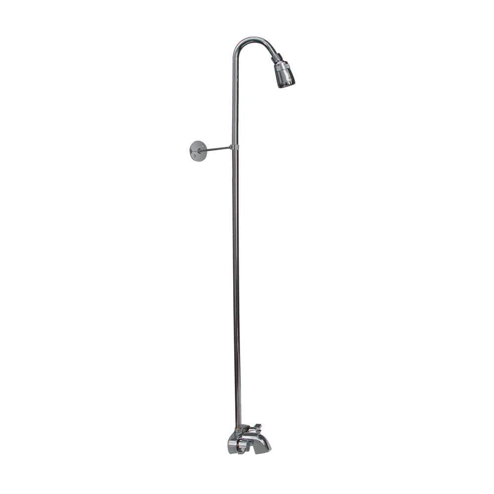 UPC 028553059474 product image for 2-Handle Claw Foot Tub Faucet without Hand Shower with Riser and Plastic Showerh | upcitemdb.com