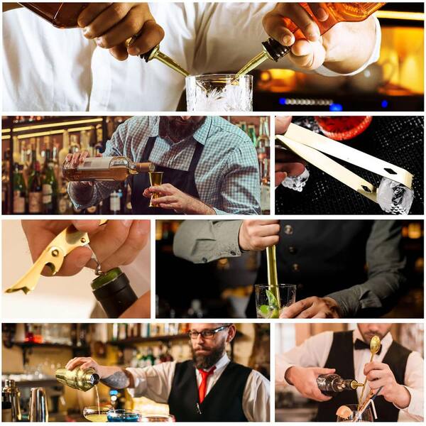 Ｂａｒｔｅｎｄｅｒ １２ 12-Piece Bartending Kit, Bar Bartender Tools with Stylish
