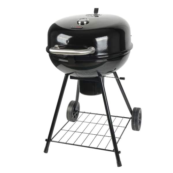 Portable Charcoal Grill in Black Large Cooking Area