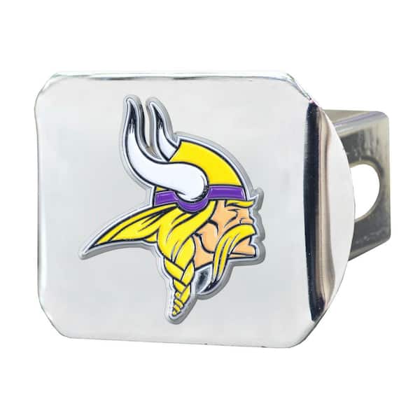 FANMATS NFL - Minnesota Vikings 3D Color Emblem on Type III Chromed Metal Hitch Cover