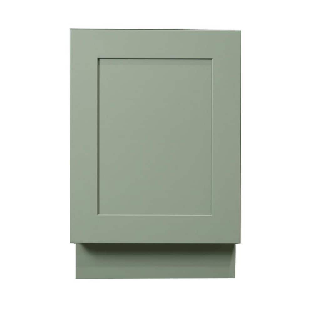 Shaker Assembled 15 in. W x 34.5 in. H x 24 in. D Full Height Door Base Cabinet in Jade Green price history on PriceWatchPro