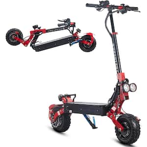 Folding Adult Electric Scooter w/ 48Volt 2400Watt Motor 21AH Lithium Battery Dual Disk Brake System and Shock Absorption
