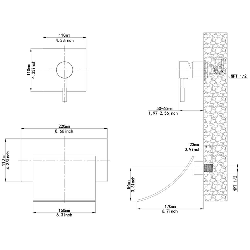 Wall Waterfall Faucet