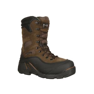 Men's Blizzardstalker Non Waterproof 9 Inch Lace Up Work Boots - Steel Toe - Brown Size 11(M)