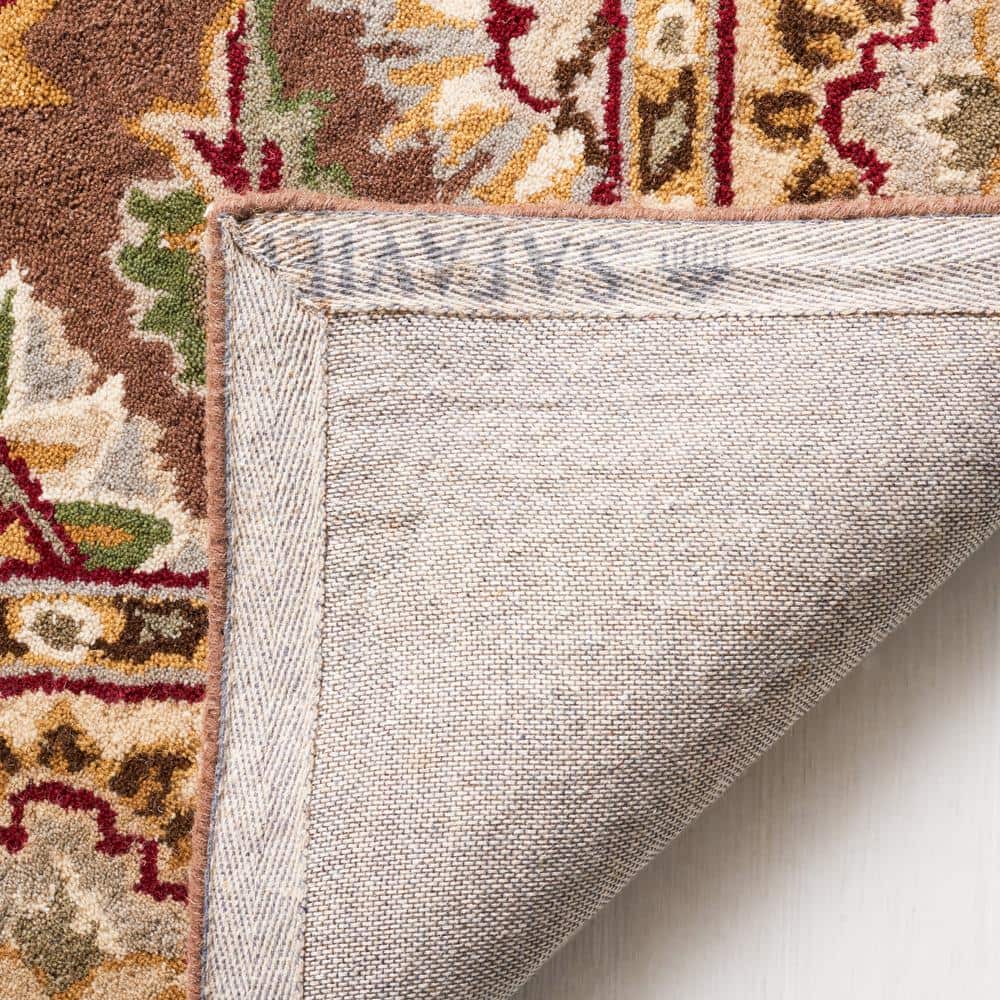 Ivory and Brown Hand-Tufted Wool 8' x 10' Area Rug