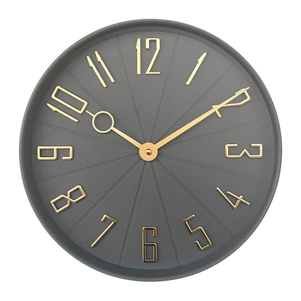 Westclox 12 in. Gray Modern Analog QA Wall Clock