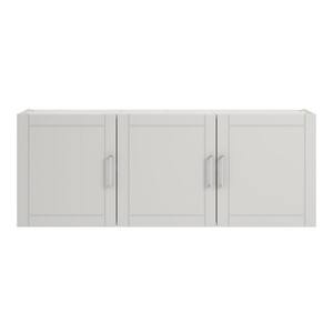 Particle Board 2-Shelf Wall Mounted Garage Cabinet in White (54 in W x 20 in H x 12 in D)