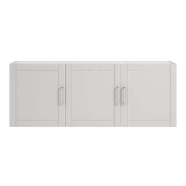 SystemBuild Evolution Particle Board 2-Shelf Wall Mounted Garage Cabinet in White (54 in W x 20 in H x 12 in D)