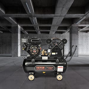 13.2 Gal. Gas Powered Air Compressor 7HP 9 CFM at 115 psi Air Compressor Tank with Wheels Piston Pump for Workshop Sites