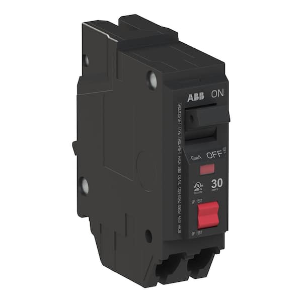 ABB - 30 Amp 1-Pole Ground Fault Plug-On Neutral Circuit Breaker with Self-Test (THQL1130PGFTA)