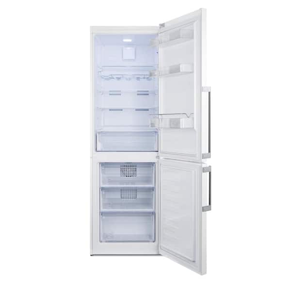 Summit 24 Wide Bottom Freezer Refrigerator with Icemaker