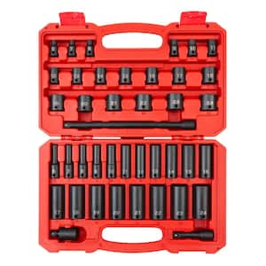 3/8 in. Drive 6-Point Impact Socket Set, 41-Piece (6 mm - 24 mm)