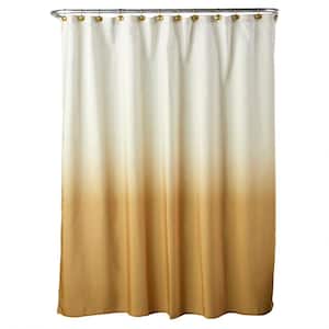 Ombre 72 in. Yellow Shower Curtain