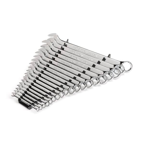 TEKTON Combination Wrench Set, 19-Piece (1/4 - 1-1/4 in.) - Rack