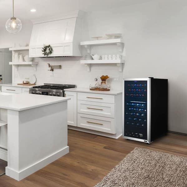 24 in. 76-Bottle Wine Capacity, Low-Vibration Ultra-Quiet Inverter Compressor Wine Cooler and Fridge with Glass Door