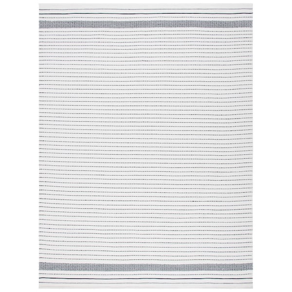 SAFAVIEH Kilim Ivory 9 Ft. X 12 Ft. Striped Solid Color Area Rug ...