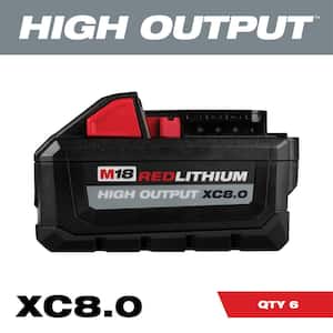 M18 18-Volt 8.0 Ah Lithium-Ion High Output XC Battery (6-Pack)