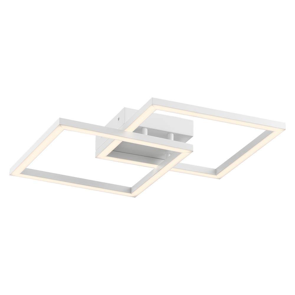 Modern Squared Black Dimmable LED Wall Sconce - 18.5"