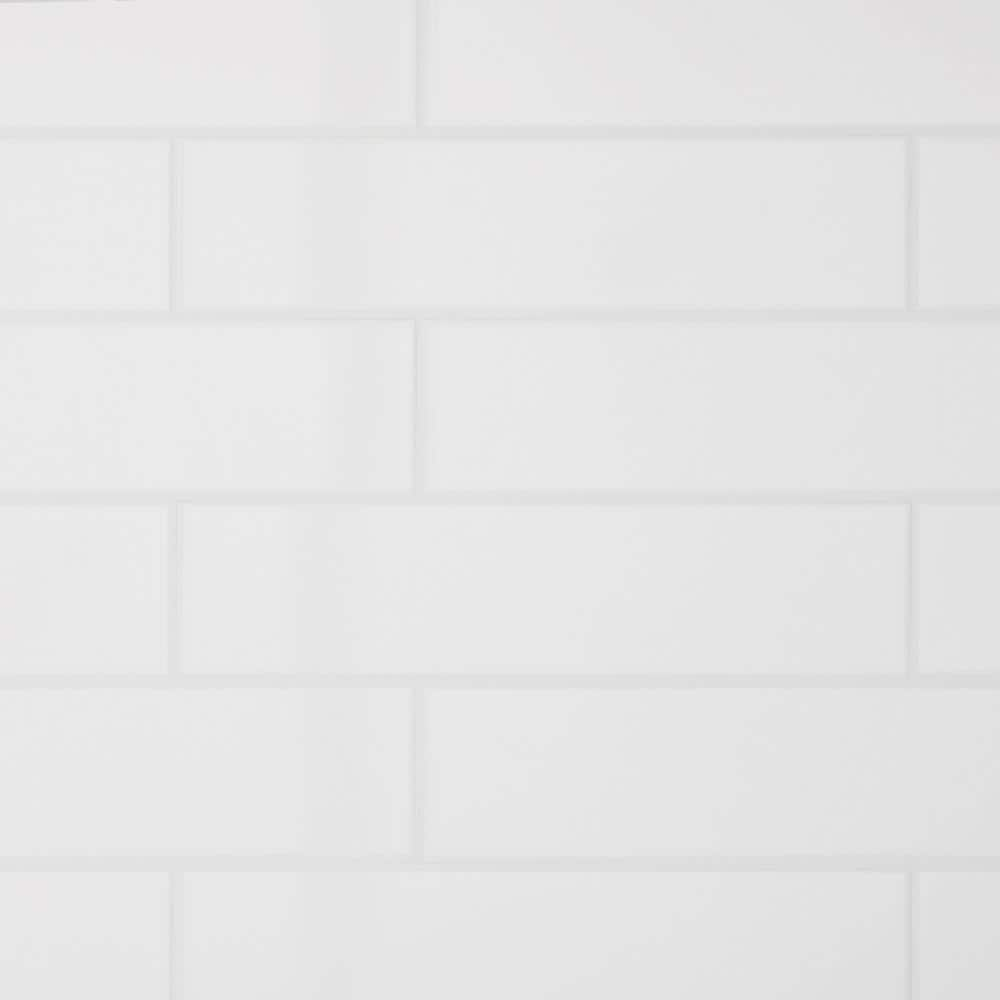 Daltile Restore 3 in. x 12 in. Ceramic Bright White Subway Tile (12 sq ...