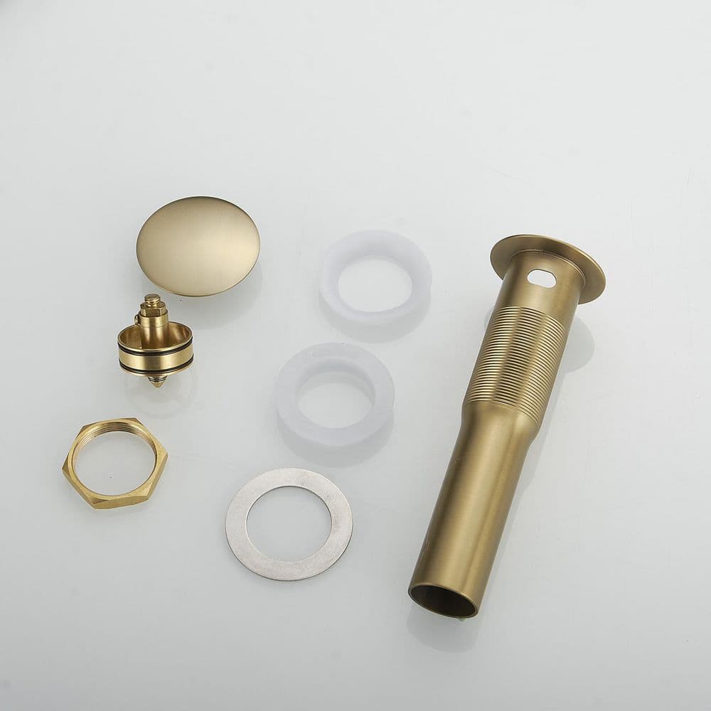 Brushed Gold Bathroom Sink Pop-Up Drain Assembly