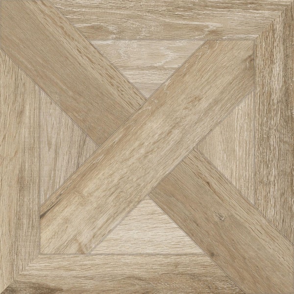 Spanish Arborix 24 in. x 24 in. Matte Wood Look Porcelain Floor and Wall Tile-Roble (4 PCS, 15.5 sq. ft. /Case)