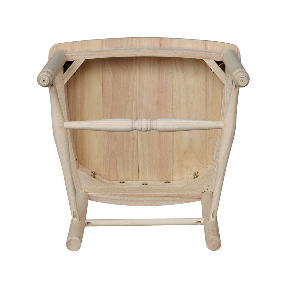 High-Back Brown Microfiber Upholstered Side Chair in Solid Wood
