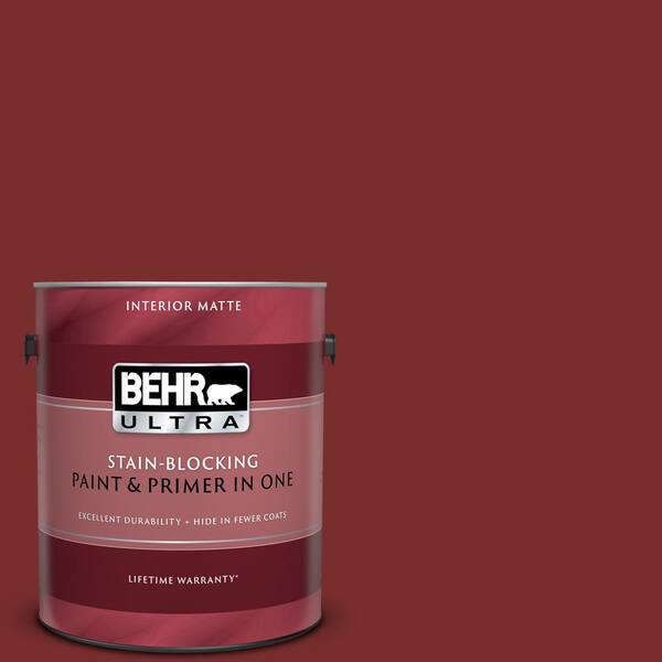 BEHR ULTRA 1 gal. #UL120-22 Red Pepper Matte Interior Paint and Primer in One