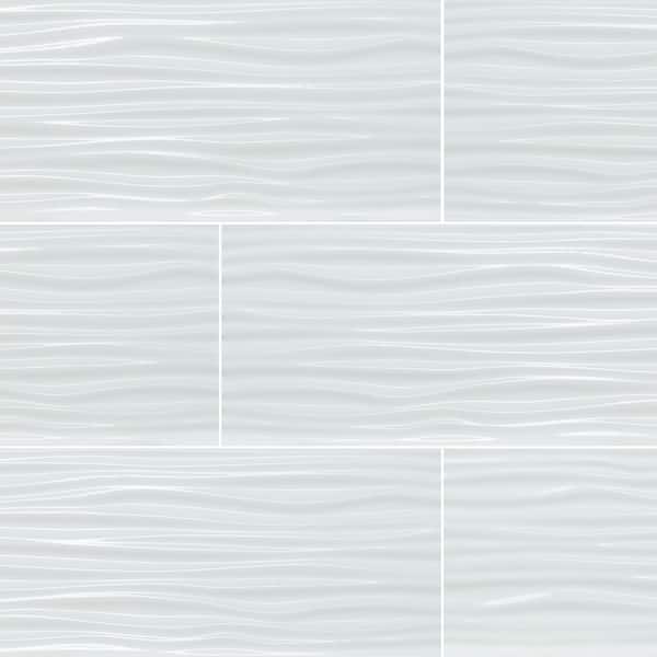 PRIVATE BRAND UNBRANDED Ola White 4 in. x 15.75 in. Glossy Ceramic Subway Tile (11.1 sq. ft./Case)