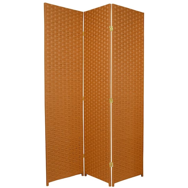 Oriental Furniture 6 ft. Rust 3-Panel Room Divider