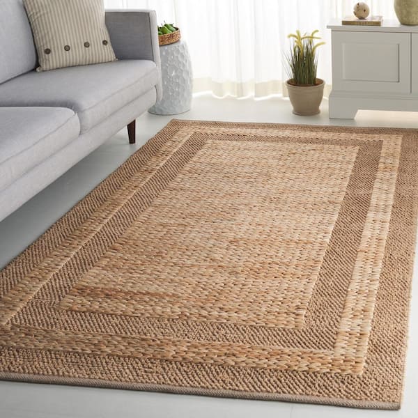 Natural Fiber 4 ft. x 6 ft. Natural Solid Color Area Rug