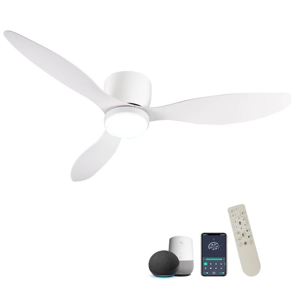 52 in. Modern Minimalist White Ceiling Fan with Reversible DC Motor and Remote Control for Living Room, Dining Room price history on PriceWatchPro