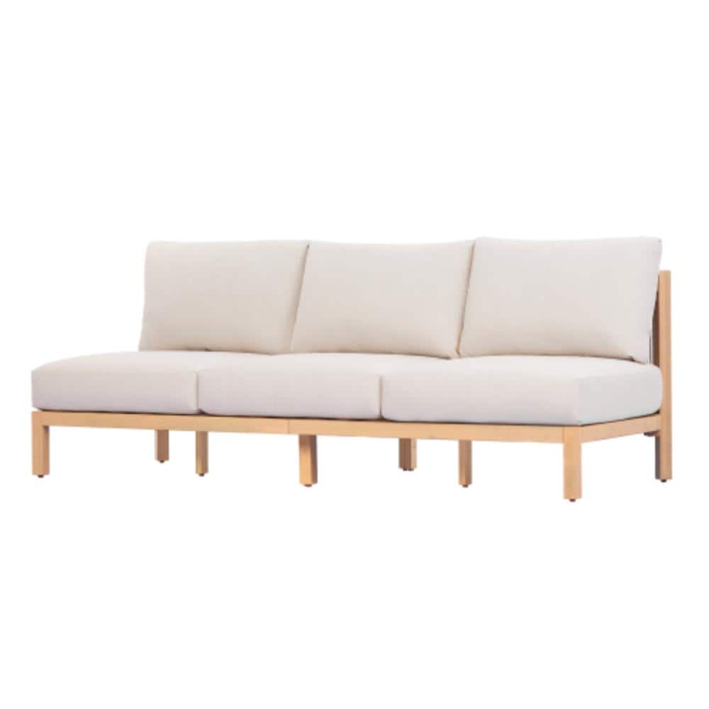 Light Teak Acacia Wood Outdoor Sofas with Beige Cushions price history on PriceWatchPro
