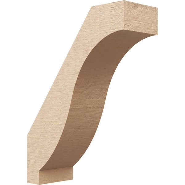 Ekena Millwork 5 in. x 18 in. x 14 in. Baker Rough Cedar Woodgrain Timberthane Polyurethane Knee Brace, Primed