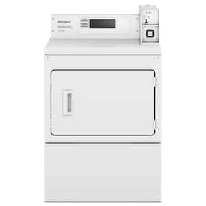 7.4 cu. ft. vented Front Load Gas Dryer in White with Built-in USB Port